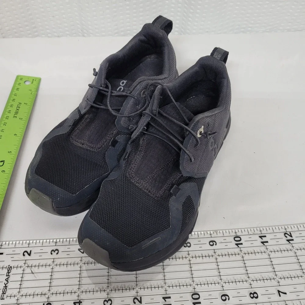 On Cloud Running Shoes All Black Mesh Sneakers Youth US 5 EU 37.5